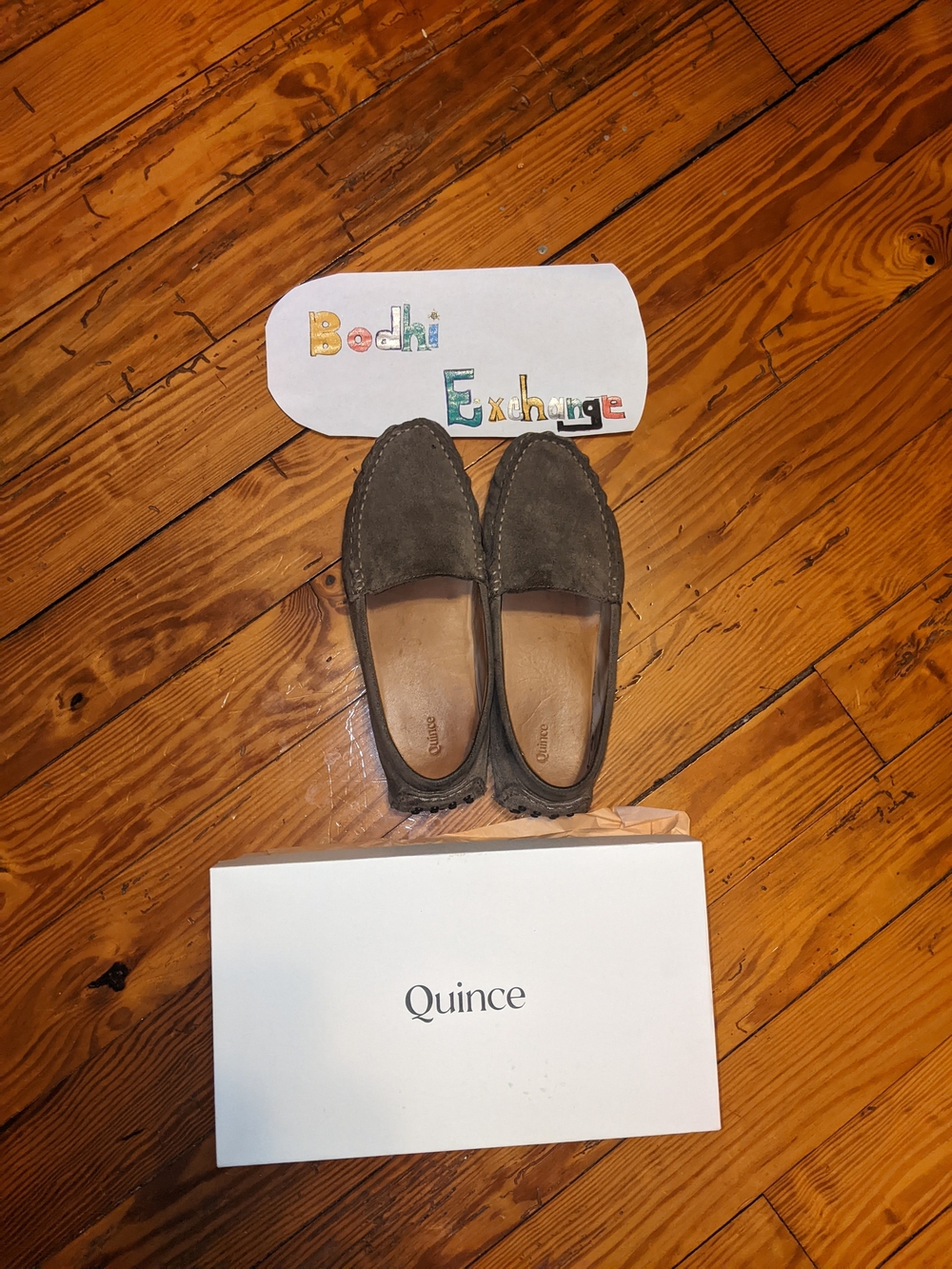 Quince Men's Suede Driving Loafers - Charcoal Brown